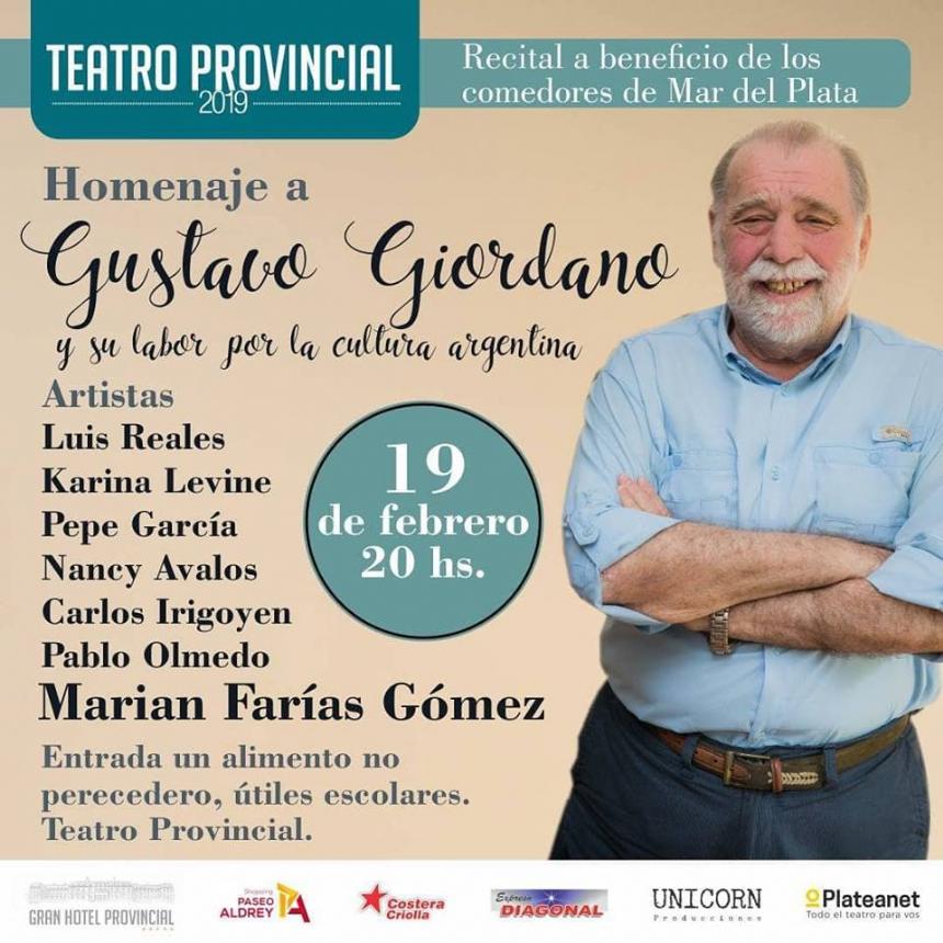 Música | Festival solidario en homenaje a Gustavo Giordano