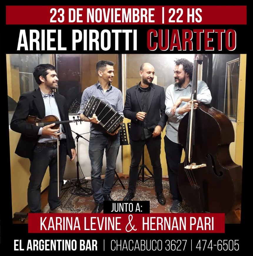 Música | Ariel Pirotti Cuarteto por primera vez en Mar del Plata